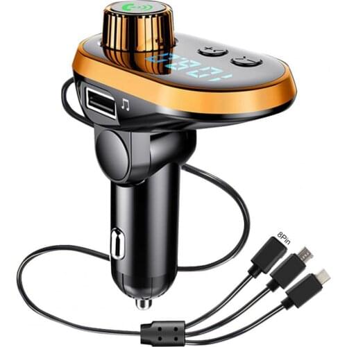60% HOT SALES !!!C7/12/13 Q15 Car Bluetooth MP3 Quick Charge Lossless ABS In-car Charger with 3 USB for Automobile