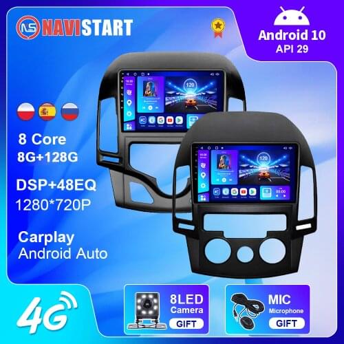 128G Android 10 Car Radio for Hyundai I30 2006-2011 Multimedia DVD Player Autoradio Touch Screen 1 Din 2din Carplay Accessories