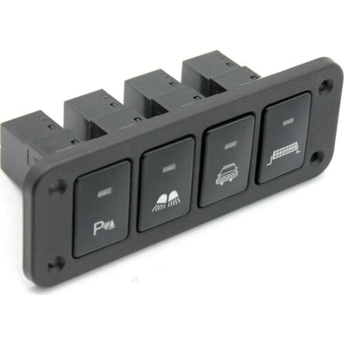 Auto Car 4 Gang White LED Rocker Toggle Light Switches Panel