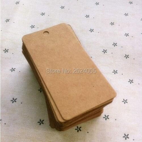 Free shipping in stock 4x8cm blank tag 350gsm craft paper 100 pcs a lot/paper card hang label