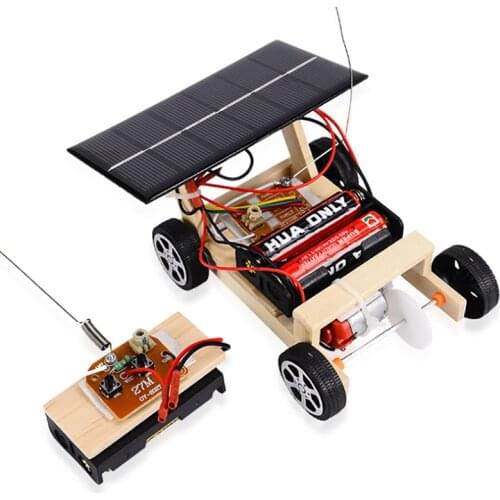 Wireless Rc Car Model Creative Solar Energy Science Experiment Tool Puzzle Toy Technology Car Toys Set for Children Gifts