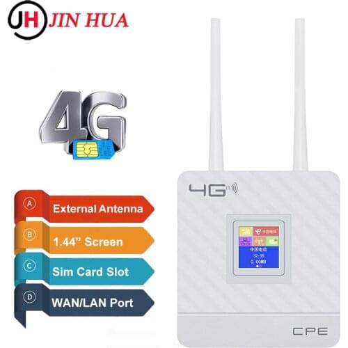 Unlocked 2 External Antennas Cpe903 Wireless Wifi Router Mobile Sim Card 4G LTE Router Modem 4g Portable Wifi Hotspot Sim Router