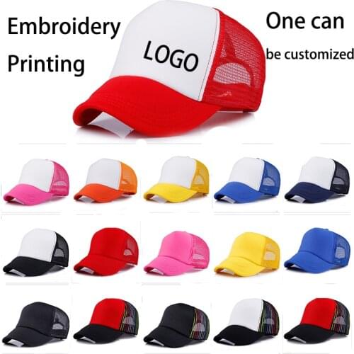 Free Printing Customized Logo Mesh Trucker Hat Fashion Men Women Hat FashionTravel Team Baseball Cap Truker Cap