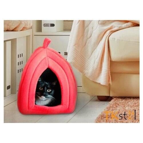 Buffer Pet Hut Polar Cat and Dog Bed-Red