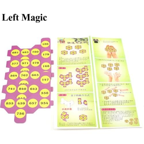 Fast Mental Arithmetic Dice Magic Tricks Mental Dice Magic Props Mentalism Magic Street Illusion Cube Magic Trick Gimmicks
