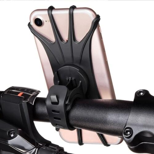 Bicycle Holder 360 Rotation Universal Silicone Support Mobile Phone Handlebar Mount Band Bike GPS Clip for IPhone X 7 for Xiaomi