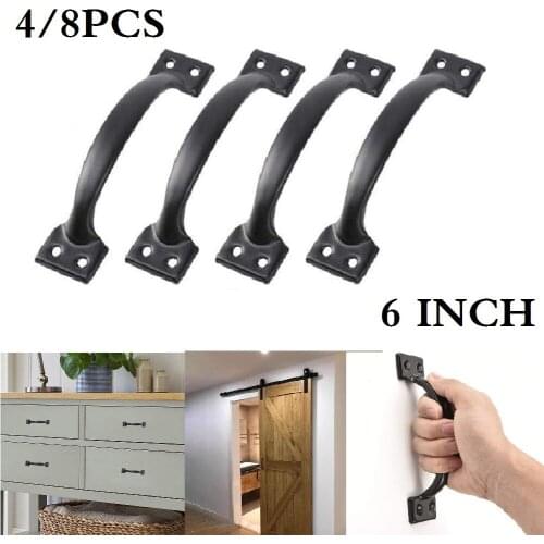 6Inch Cupboard Barn Door Handles Drawer Handles Door Bow Pull Handle For Cabinet Kitchen Cabinet Shoe Wardrobe Door Door Pull