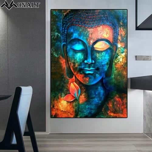 God Buddha Posters Religious Painting Canvas Art Buddhism Oil Painting Living Room Decoration Wall Pictures Abstract Poster