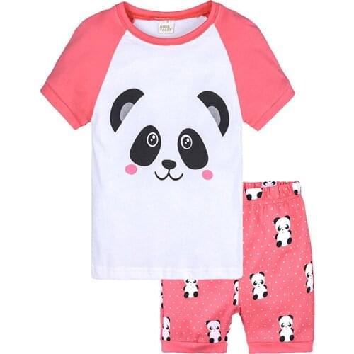 Childrens Clothing Set girls Sleepwear Clothes set Kids 2pcs Pajamas Set Baby girls Cartoon Pijamas Kids summer Pyjamas