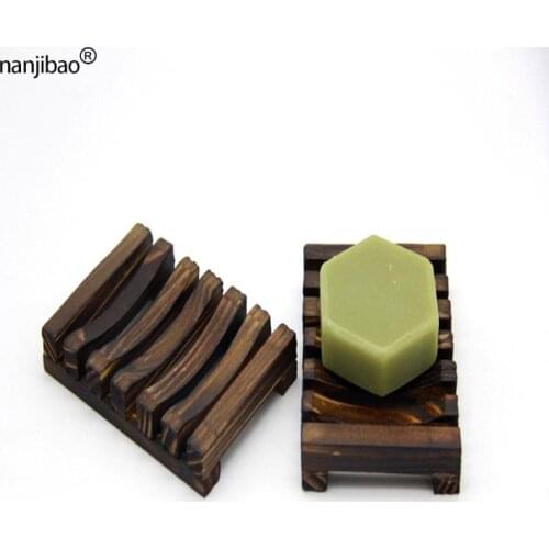 Creative Soap Box Wooden Processing Soap Holder New Retro Drain Soap Tray Charcoal-Burning Soap Storage Bathroom Accessories