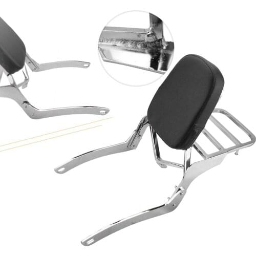 Motorcycle Passenger Sissy Bar Backrest Pad For Yamaha Virago XV 250 125 1989 1990 1991 1992 1993-2006 2007 2008 2009 2010 2011