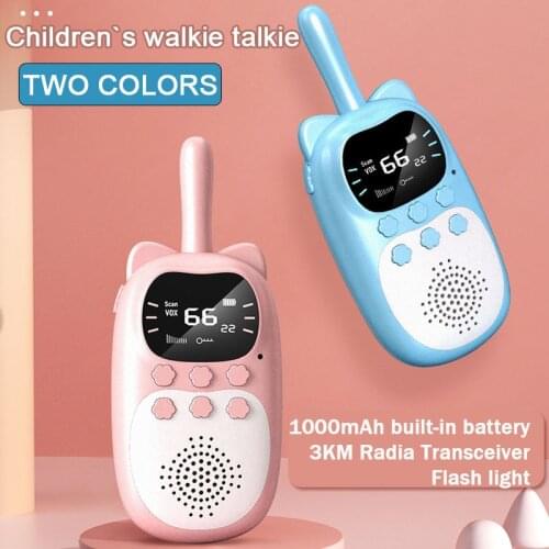 Walkie Talkies For Kids Gift Toy Long Range With Flashlight USB Recharge Indoor Outdoor Hiking Adventure 3 KMs Walkie Talkie
