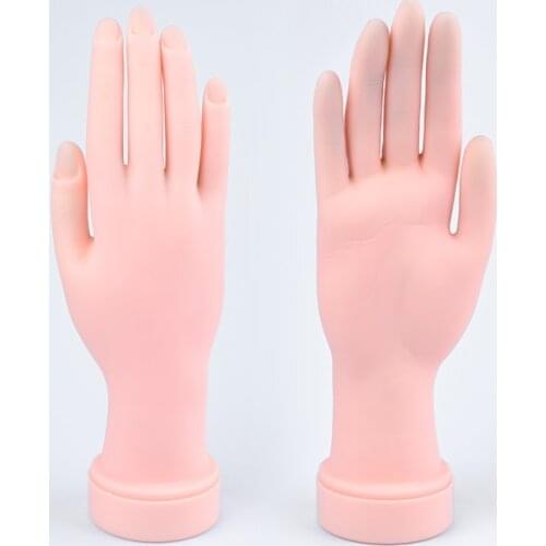 Manicure Beginners Practice Artificial Hands Rubber Hand Model Nail Salon Supplies and Tools Nail Design Show Hand