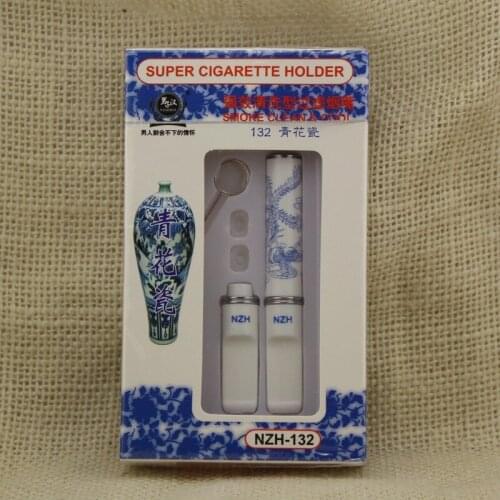 Blue and white porcelain cleaning cigarette holder smoke accesoires gadgets for men gift for men regalos para hombre originales
