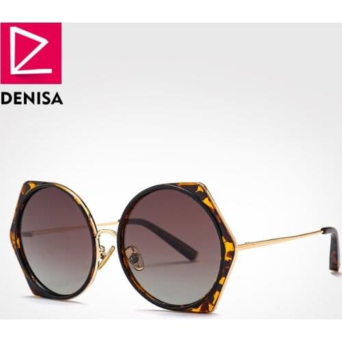 DENISA 2019 Unique Frame Retro Round Sunglasses Women Men UV400 Brand Designer Vintage Sun Glasses Round zonnebril mannen G31031