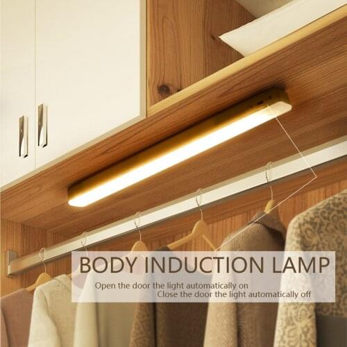 LIGINWAAT PIR Sensor LED Under Cabinet Light Human Body Induction Lamp For Wardrobe Cupboard Closet Kitchen Night Light Dropship