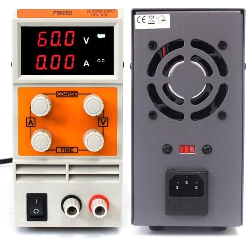 LED Digital PS605D Adjustable Variable Portable DC Switching Power Supply Output 0-60V 0-5A Support AC 110-220V
