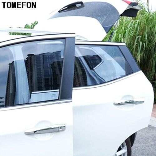 TOMEFON For Nissan Qashqai J11 2014 2015 2016 2017 With/Without Smart Keyhole Door Handles Bowl Cover Exterior Trim Protection