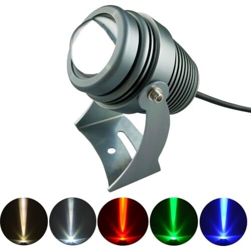 Outdoor LED Spotlight Waterproof Wall Lamp Narrow Beam Angle LED Floodlight 3W 10W 110-240V 12V Long Distance Wall Washer Lamp