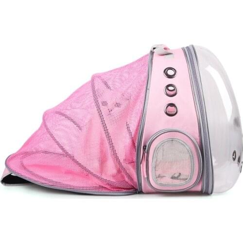 Breathable Pet Cat Backpack Transparent Space Capsule Small Pet Carrying Cage Outdoor Traveler Puppy Kitten Expand Space Carrier