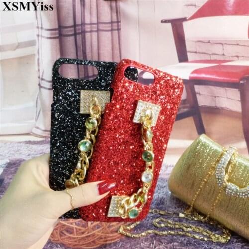 XSMYiss For iPhone X XS MAX XR 6S 7 8 PLUS New luxury goddess Bling Diamond tassel Retro bracelet pendant Hard Phone Case