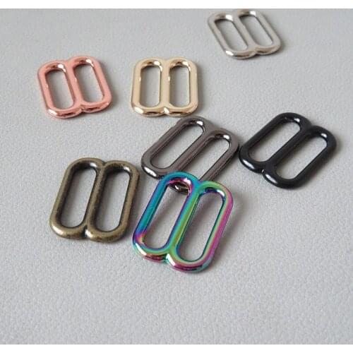 10Pcs/Lot Inside 20mm Metal Buckle Adjuster Slider For Bag Handmade Accessory Straps Belt Loop Hardware Dog Pet Collar Clasps
