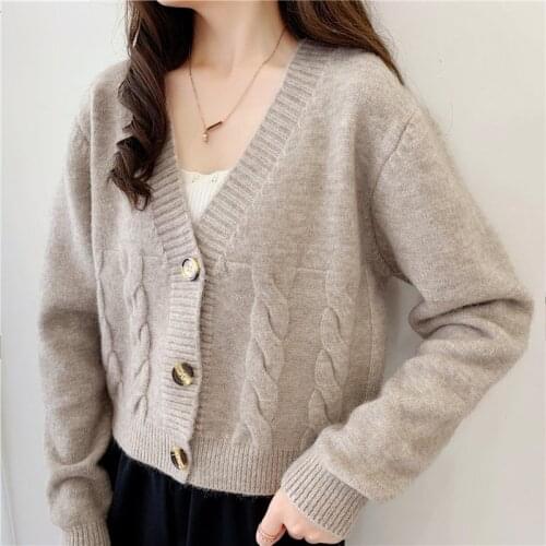 2021 fashion temperament new autumn and winter long-sleeved v-neck sweater western-style casual all-match blouse women