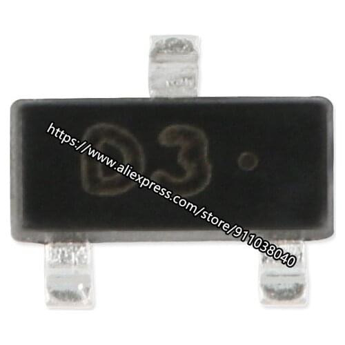 50PCS 1SS187 SOT23 187 / D3 SOT-23 Switching Diode SMD 80V/100mA
