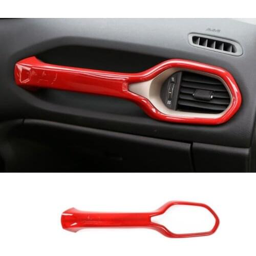 ABS Car Interior Copilot Seat Grab Handle Cover Decoration Trim Stickers for Jeep Renegade 2015-2016