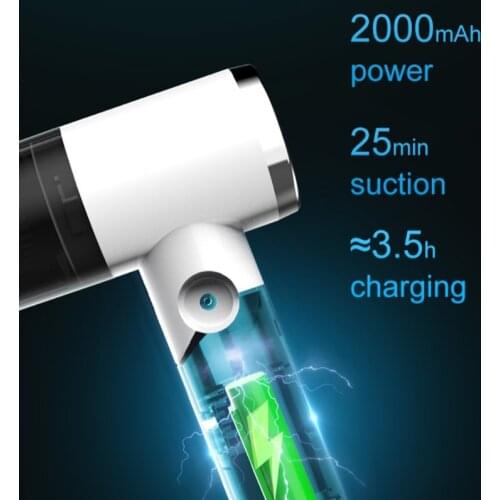 Car Home Mini Vacuum Cleaner with HEPA Filter Rechargeable Handheld Vacuums Light Weight Machine for Long Time Use