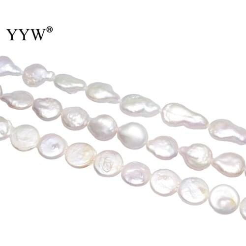 Cultured Baroque Freshwater Pearl Beads Natural White 11-12mm Approx 0.8mm Sold By Strand