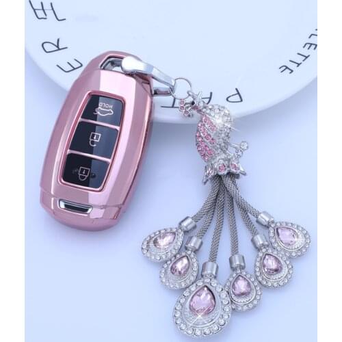 TPU Car Key Cover Case Shell For Hyundai i30 Ix35 Kona Encino Solaris Azera Grandeur Ig Accent Santa Fe TM Palisade 2017 2018