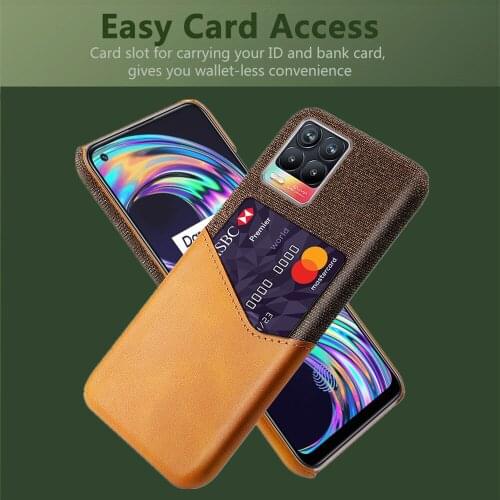Card Slots Cover Funda On The For OPPO Realme 8 Coque Business Leather Phone Case For Oppo Realme8 4G 6.4" 2021 Capa Shell