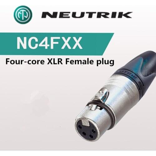 Four core Kanon plug Neutrik NC4FXX Kanon head Neutrik XLR balance 4 core Kanon Female plug aviation letter head 4pin