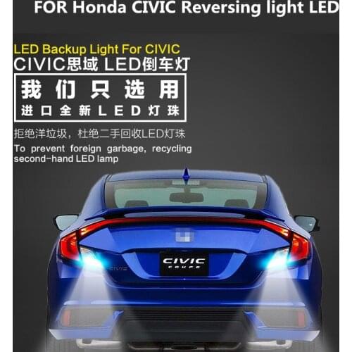 FOR Honda CIVIC Reversing light LED Evacuation Auxiliary Light CIVIC Car Light Conversion T15 5300K 9W