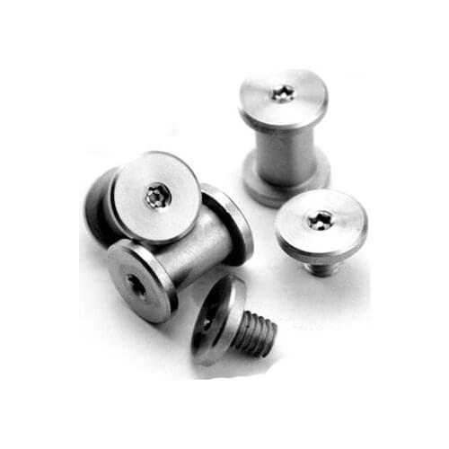 EDC DIY Steel Knife screw Nuts knife Handle M3 eight hexagon rivet 3 size Straight folding knife