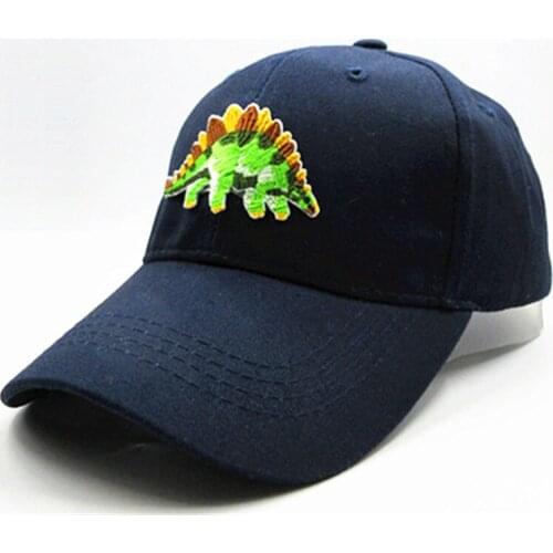 Stegosaurus Embroidery Cotton Baseball Cap Hip-hop Cap Adjustable Snapback Hats for Men and Women 91