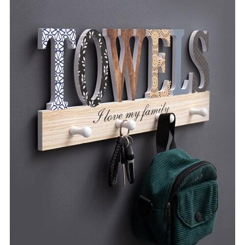 Nordic Art Creative Ins Wind Letter Coat Hook Clothing Store Wall Decoration Storage Wall Hanging