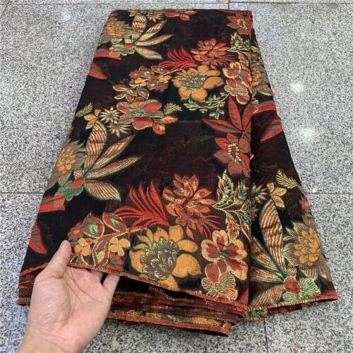 New Design African Brocade Lace Fabric Nigerian Organza Lace Fabric Embroidery Jacquard Tulle Net Lace Fabric For Woman ZP083-6