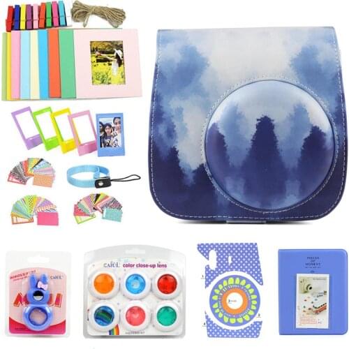 WOGOZAN Mini Camera Case After Rain Kit for Fujifilm Instax Mini 9 8 8+ Instant Film Camera Premium PU Leather After Rain Includ