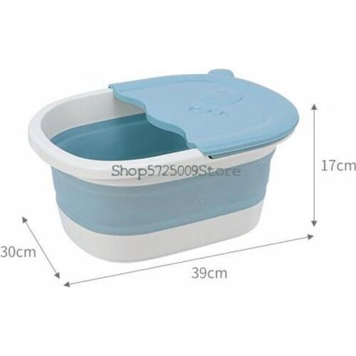 Cartoon Childrens Plastic Foot Bucket And High Deep Bucket Household Foldable Massage Foot Bath With Cover Lovely Foot Bath