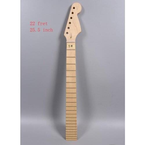 New Electric guitar neck 22 Fret Unfinished Maple For ST Electric Guitar Parts