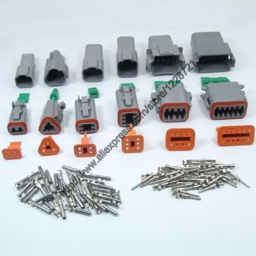 1 Set 6 Models Deutsch DT06/DT04 2/3/4/6/8/12Pin Waterproof Connector Automotive Sealed Electric U-barrel Crimper terminals