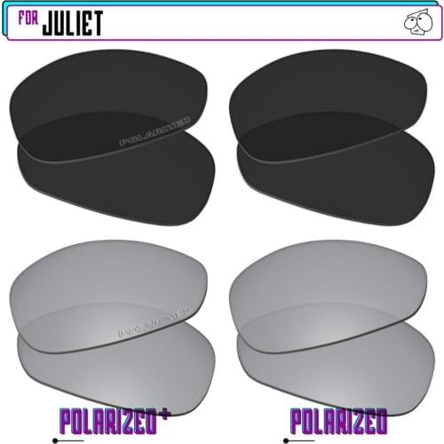 EZReplace Polarized Replacement Lenses for - Oakley Juliet Sunglasses - BlkSirP Plus-BlkSirP