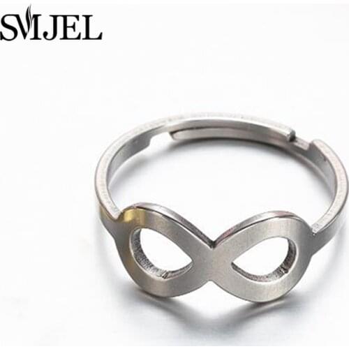 Romantic Infinity Rings 2021 Fashion Jewelry for Women Endless Love 8 shape Ring Sister Friend Valentines Day Gift