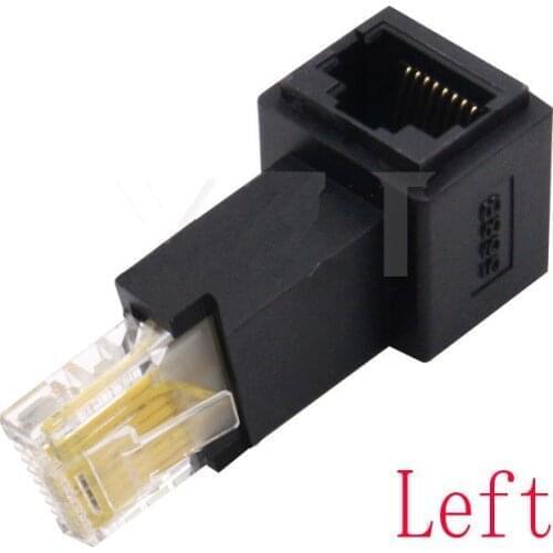 Multi angled RJ45 Cat 5e Male to Female Network Lan Ethernet Extension Adapter