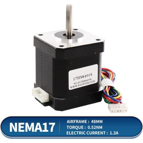 Micro 42 stepper motor Nema17 48MM 12V 1.3A two-phase four-wire Nema17 42 stepper motor 3D printing motor