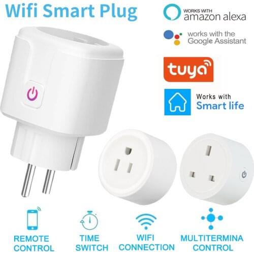 Smart Plug WiFi EU US UK Adaptor 16A Socket Remote Voice Control Power Energy Monitor Outlet Timer Socket for Alexa Google Home
