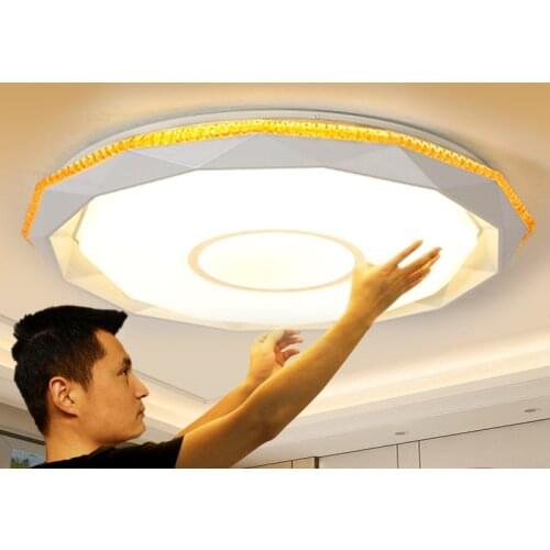 Modern simple creative warm LED living room bedroom main room circular ceiling light