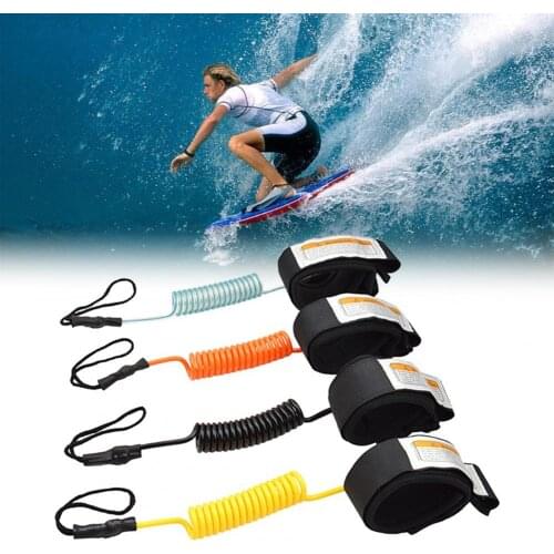 Coiled Surf Leash Strong Elasticity Quick-release Tab Surfing Supplies Coiled Premium Surf Ankle Leash for Sea Beach Surfing Wat
